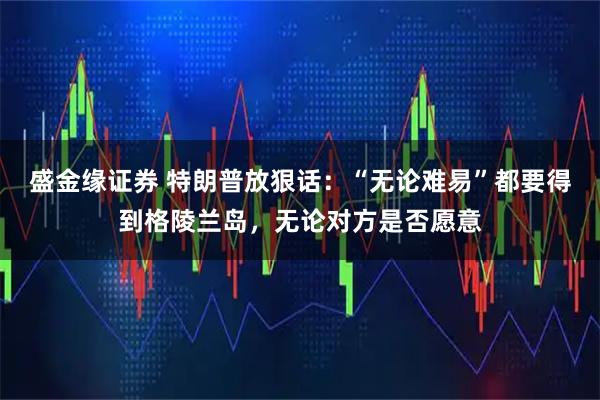 盛金缘证券 特朗普放狠话：“无论难易”都要得到格陵兰岛，无论对方是否愿意