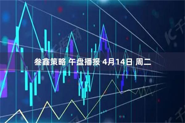 叁鑫策略 午盘播报 4月14日 周二